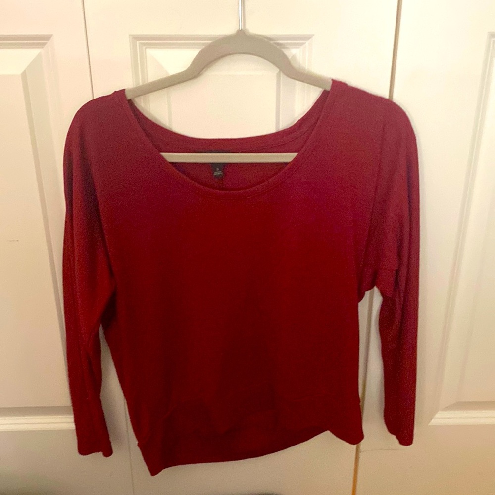Red dolman sleeve bananarepublic shirt